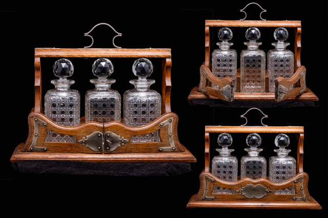 Victorian Three Bottle Tantalus