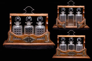 Victorian Three Bottle Tantalus