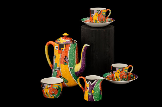 Edwardian Royal Winton Jazz Coffee for Two.