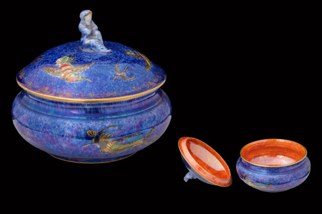 Edwardian WEdgewood Fairyland Lustre Lidded Pot.