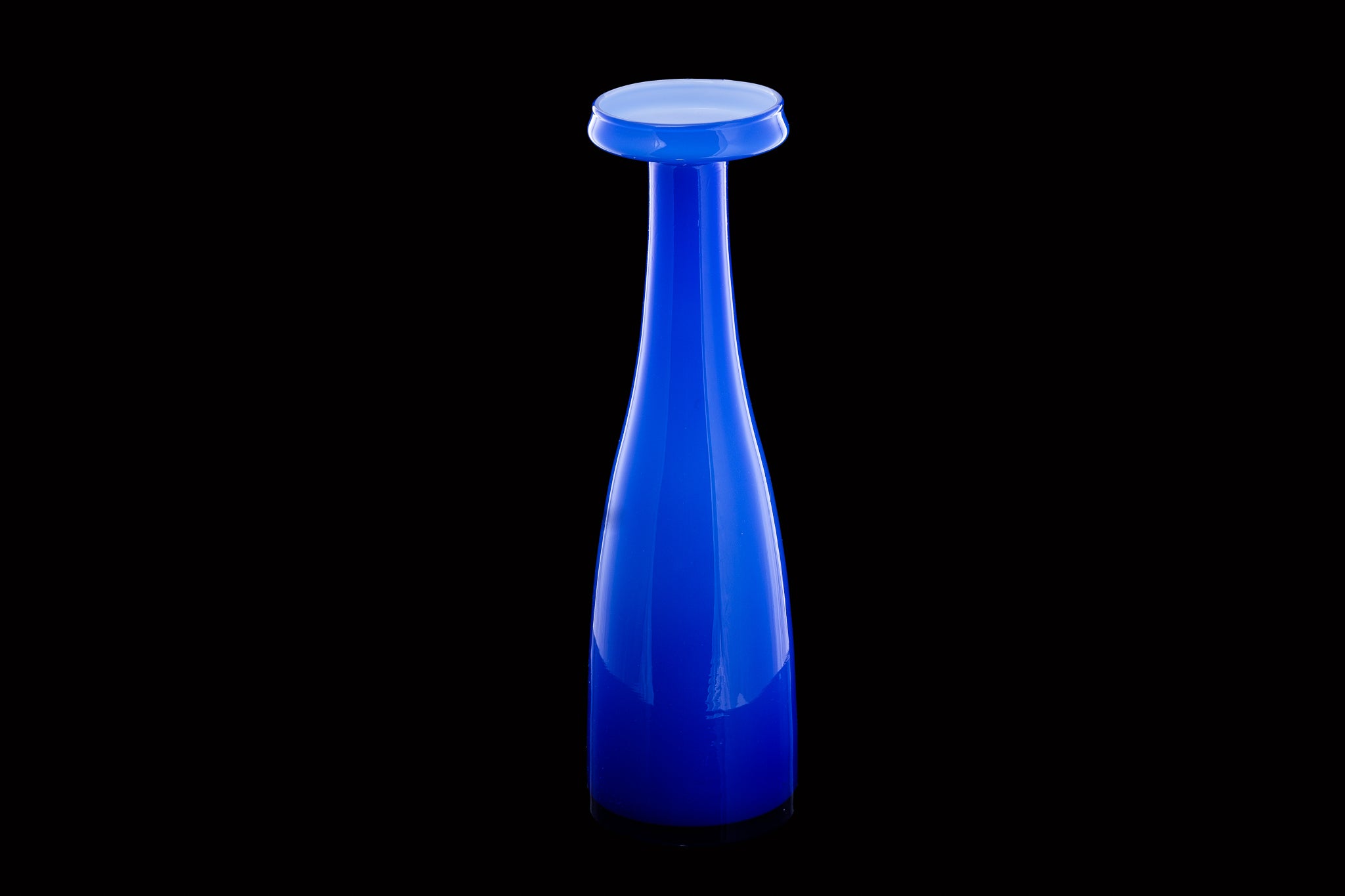 Mid Century Cased Art Glass Bottle Vase