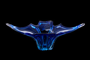 Mid Century Murano Sommerso Blue Centrepiece.  SOLD