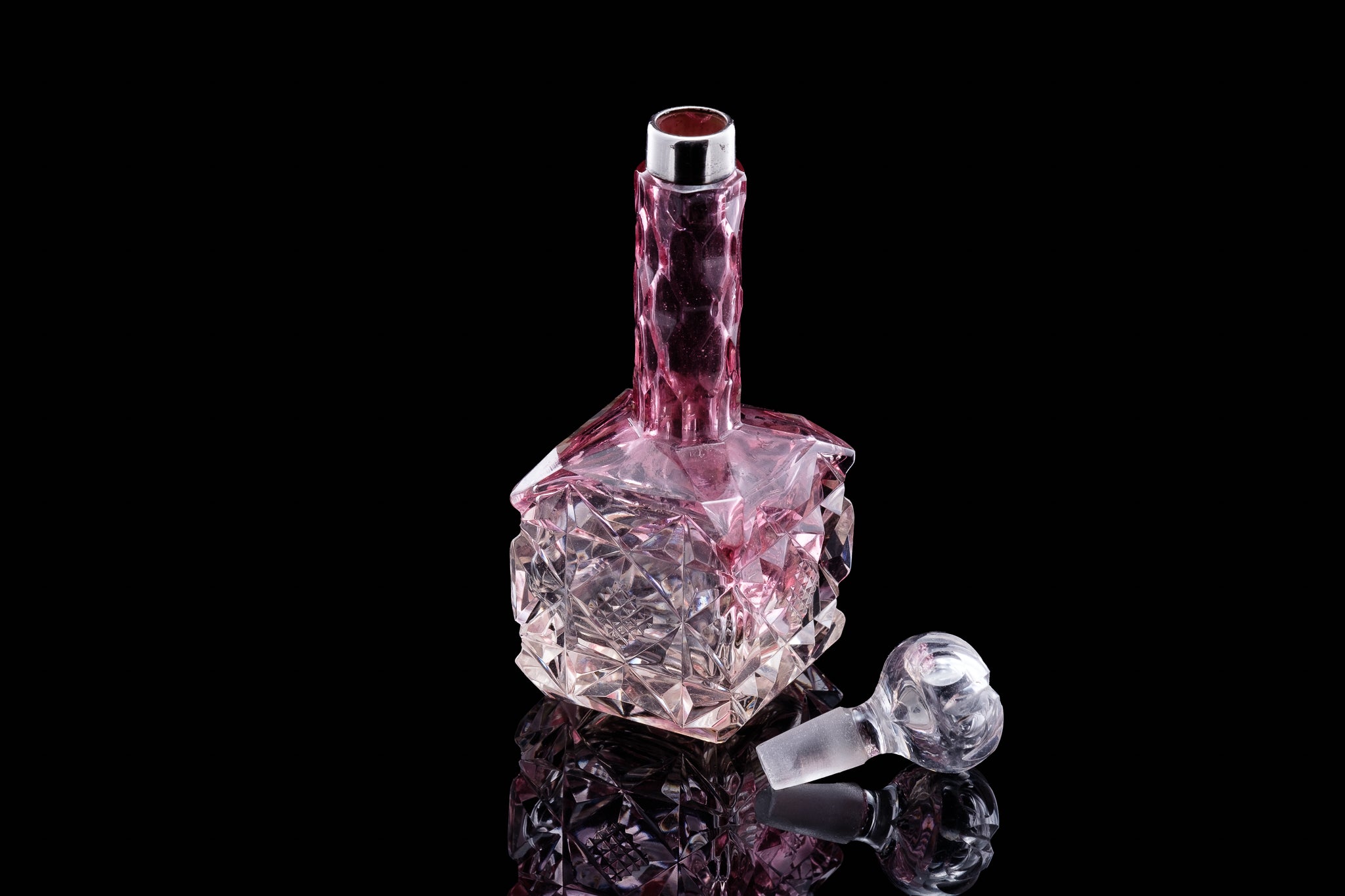 Victorian Pink Perfume Bottle.   SOLD