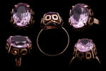 Vintage Gold and Amethyst Cocktail or Dress Ring.