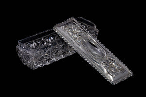 Victorian Sterling Silver and Crystal Trinket Box
