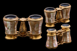 French Brass and Mother of Pearl  Opera Glasses