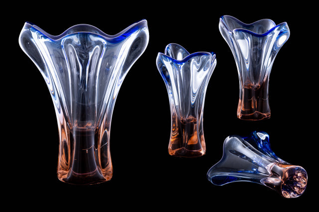 Mid Century  Czechoslovakian Art Glass