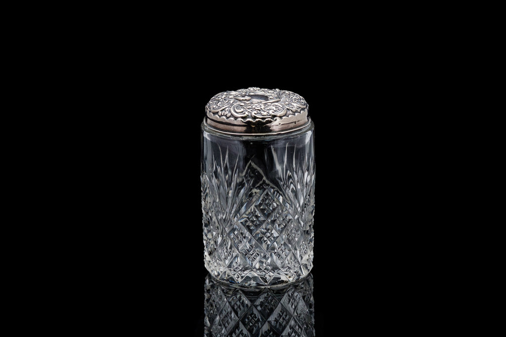 Victorian Sterling Silver Lidded Pin Jar.