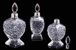 Victorian Sterling Silver Collared Perfume Bottle.