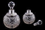 Victorian Sterling Silver Collared Perfume Bottle.