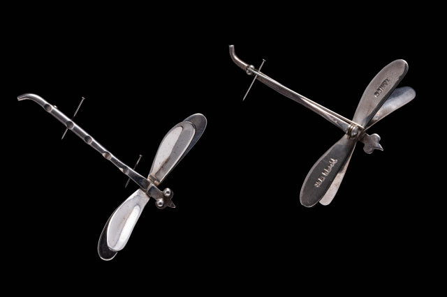 Mid Century Silver Dragonfly.