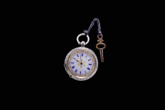 Edwardian Ladies Sterling Silver Pocket Watch.