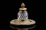 Victorian Gilt Bronze Stand and Glass Inkwell.