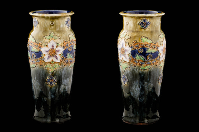 Edwardian Royal Doulton Lambethware Vase.