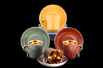 Mid Century Figgjo Demitasse Expresso Coffee Cups and Saucers