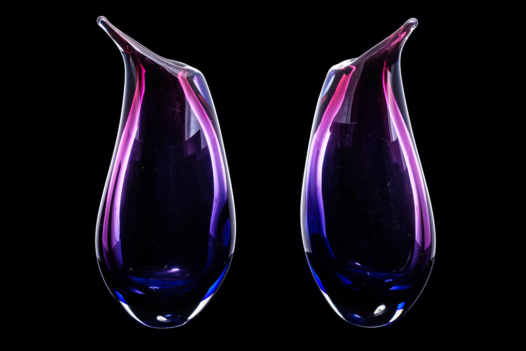 Murano A Flavio Poli Sommerso Art Glass Vase.