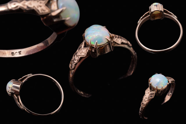 Edwardian Rose Gold Opal Ring.