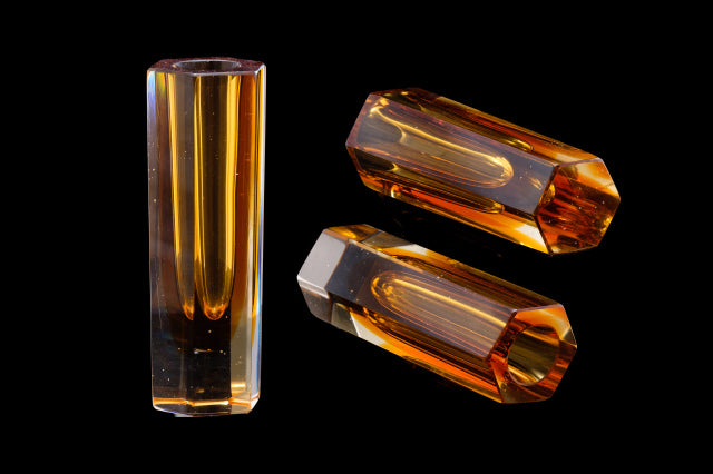 Mid Century Murano Art Glass Block Vase