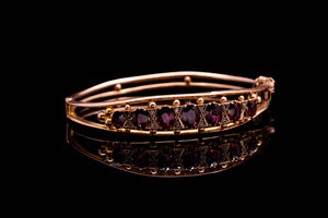 Edwardian Gold and Garnet Bracelet.