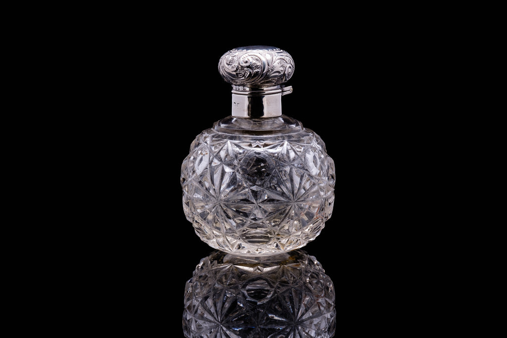 Victorian SterlingSilver Topped Perfume Bottle.