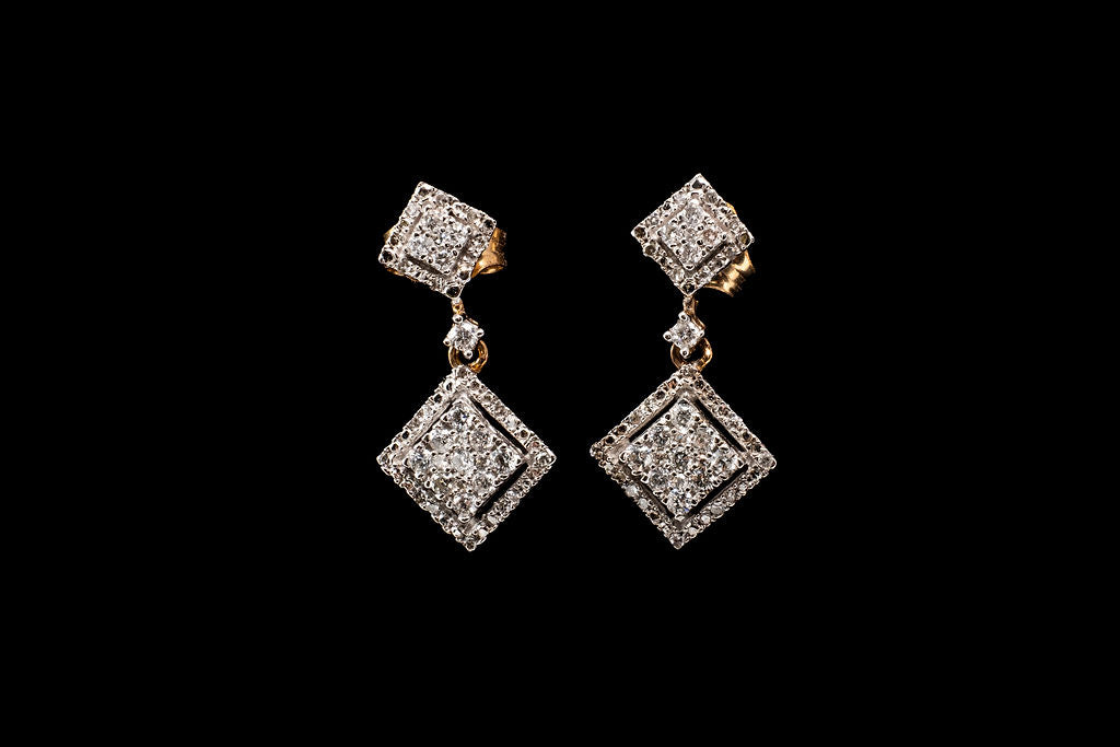Vintage Gold, Diamond Earrings.