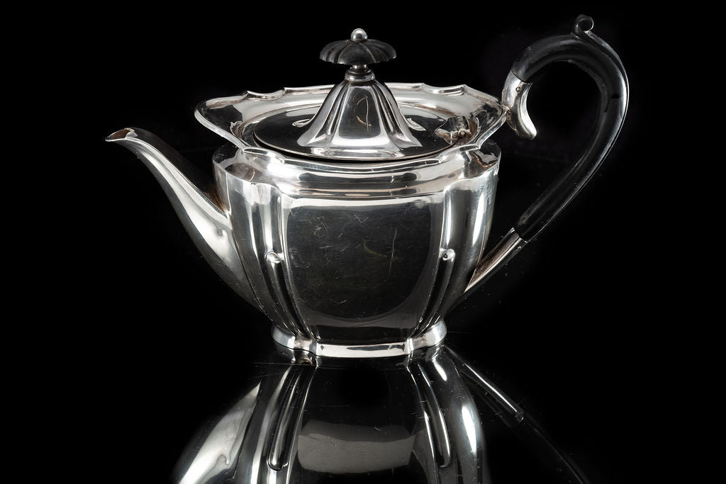 Edwardian Sterling Silver Teapot and Milk Jug.