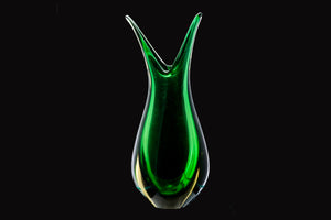 Mid Century Murano Fishtail Art Glass Vase.