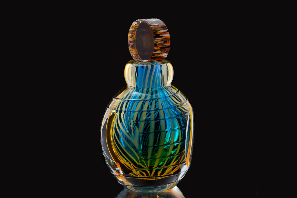 Mid Century Murano Studio Art Glass Perfume Bottle.