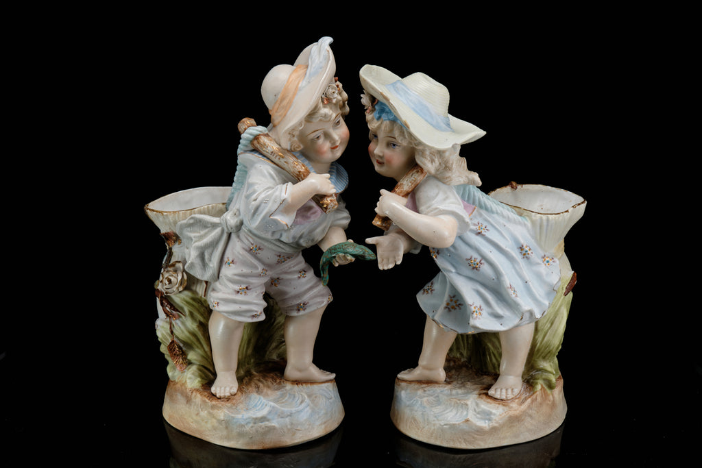 Victorian Pair of Bisque Figurines.