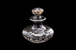 Edwardian French Sterling Silver Overlay Perfume Bottle.