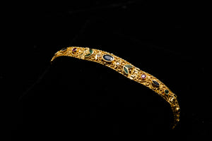 Vintage Gold, Sapphire, Ruby and Emerald. Bracelet.   SOLD