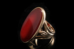 Vintage Gold Ring Featuring a Large Cornelian Stone.