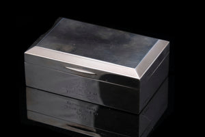 Edwardian Sterling Silver Cigarette Box.