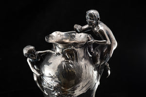 W.M.F. Silverplated Merman Vase.