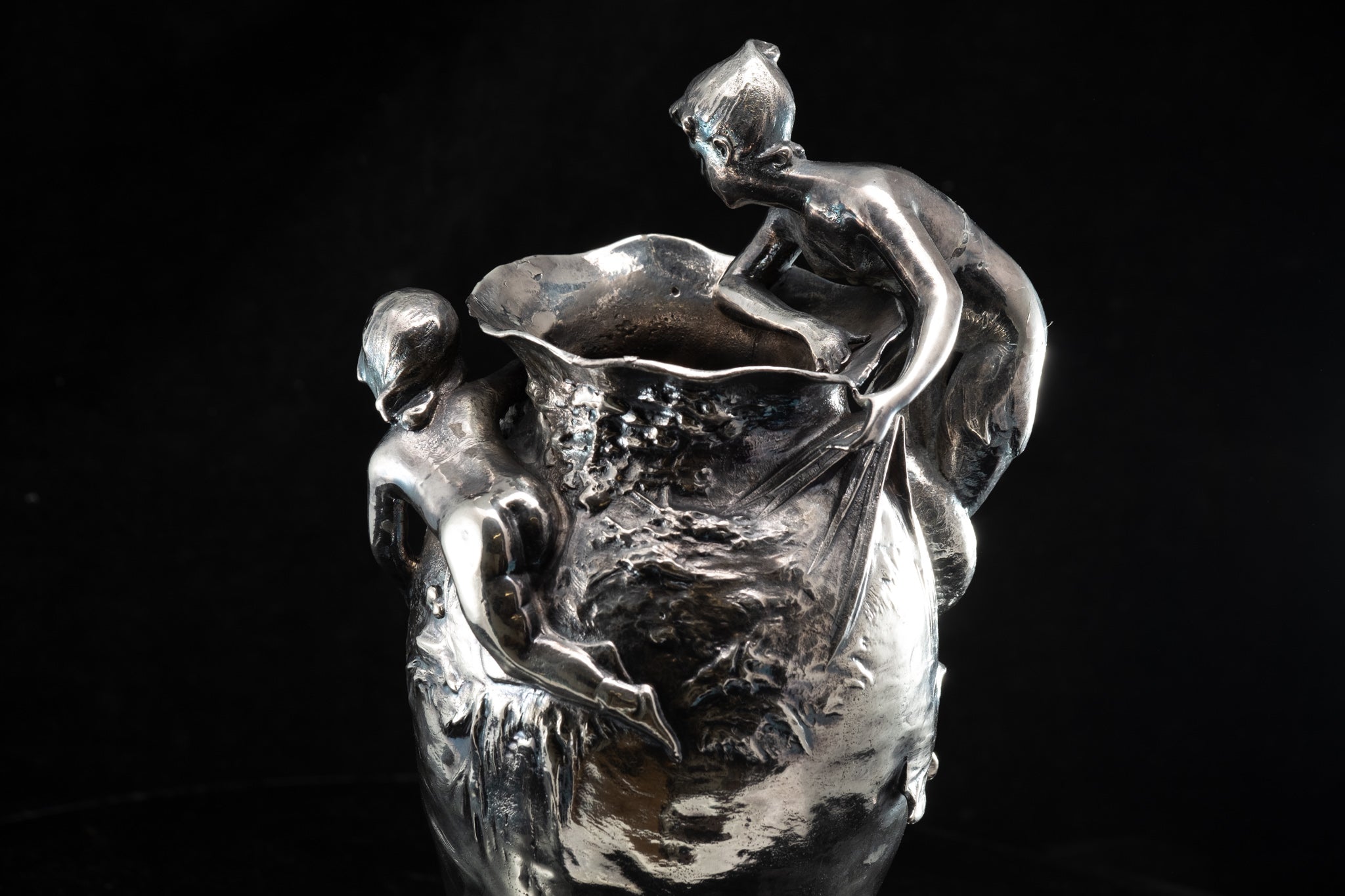 W.M.F. Silverplated Mermaid Vase.