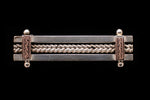 Victorian. Sterling Silver and Gold Bar Brooch.