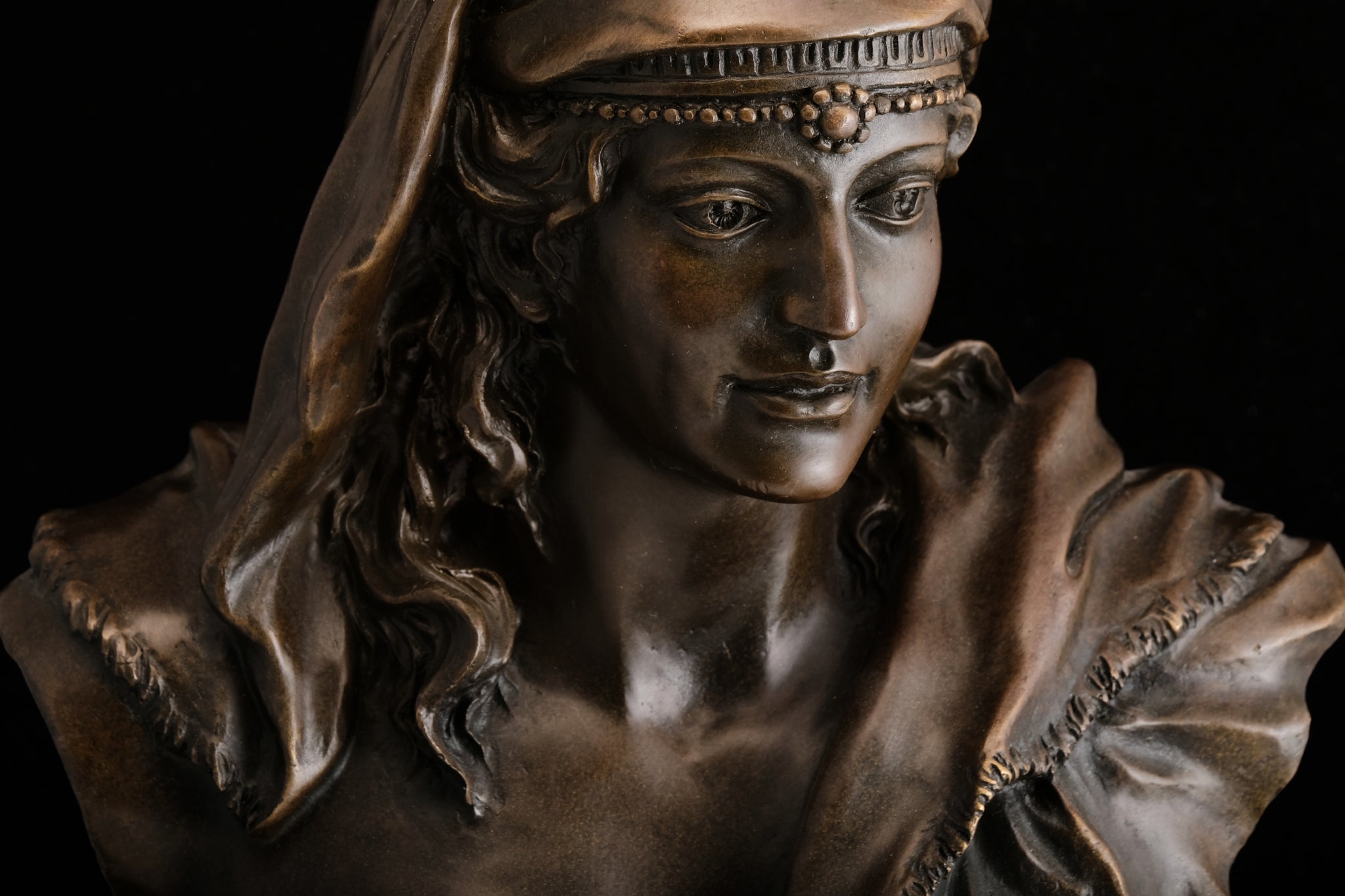 Contemporary Bronze Bust.