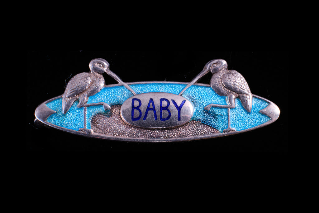 Victorian Sterling Silver "Baby" Brooch.