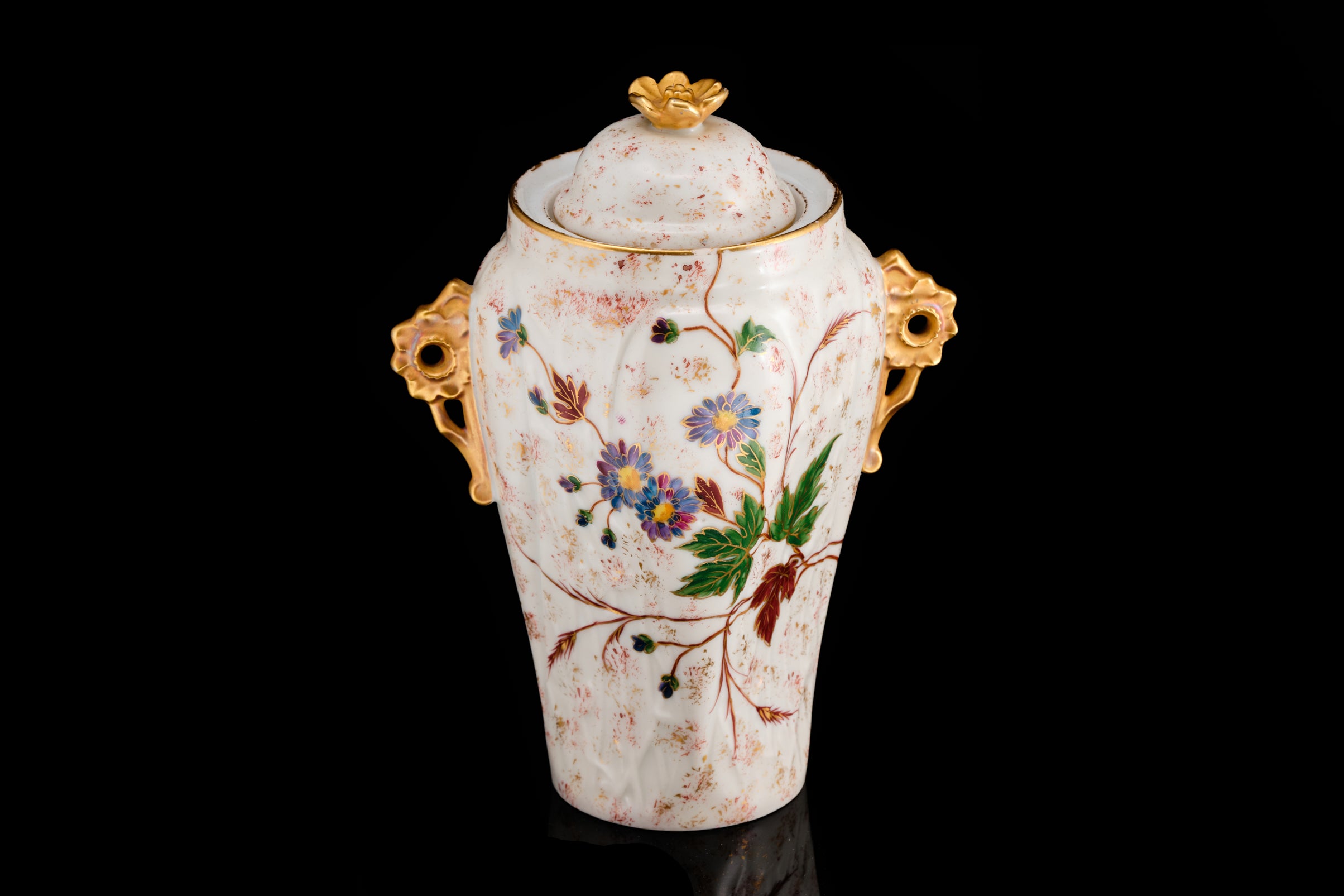 Victorian Lidded Pot by William Guerin for Limoge.