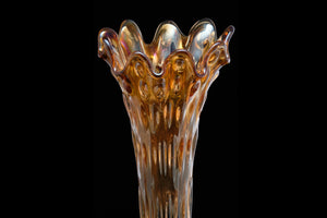 Marigold Carnival Glass Vase.