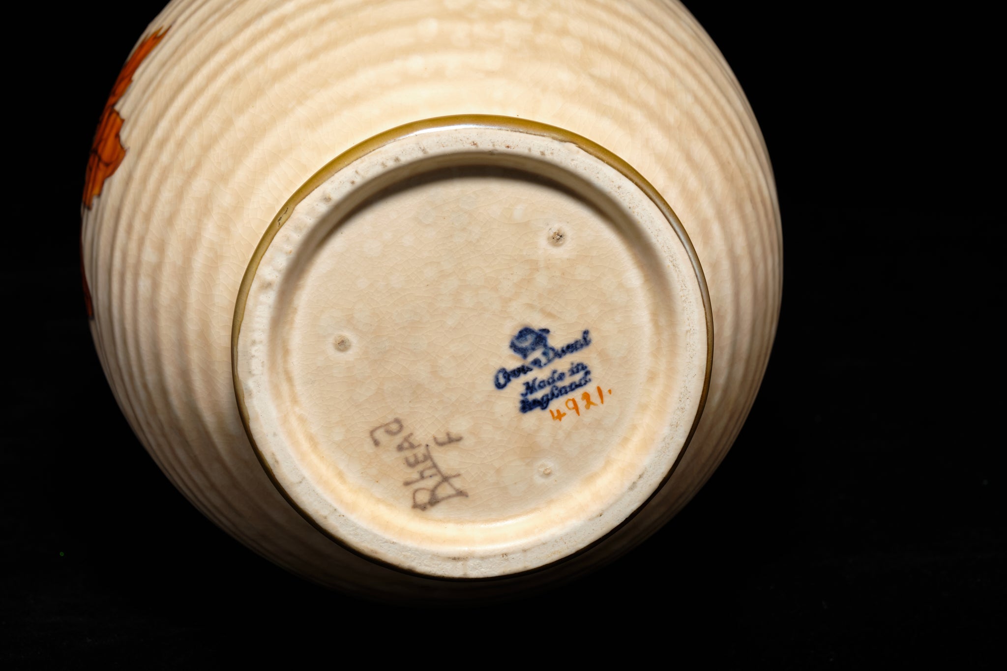 C1920 Frederick Rhead Tubelined pottery Vase.