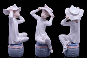 Young Lladro Girl Figurine.