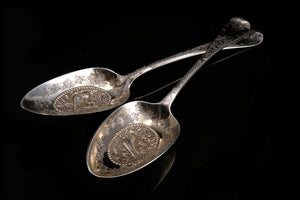 C1806 Sterling Silver Berry Spoons.