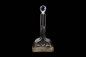 Victorian Perfume/Scent Bottle with Sterling Silver Collar.