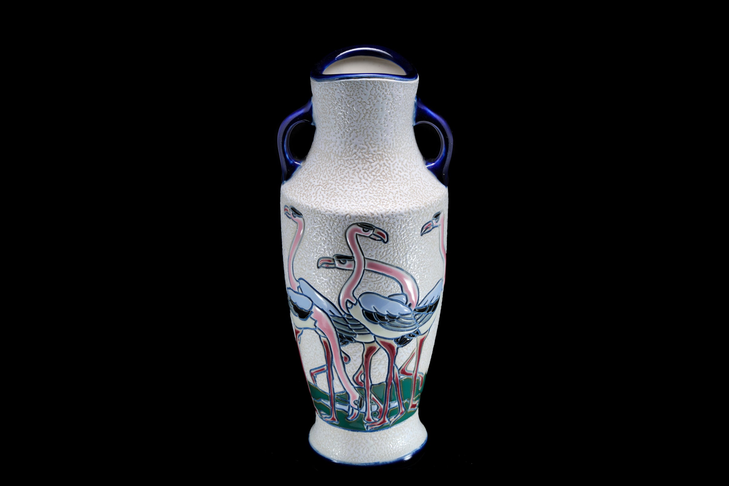 Czechoslovakian Amphora Pottery Twin Handled Vase.