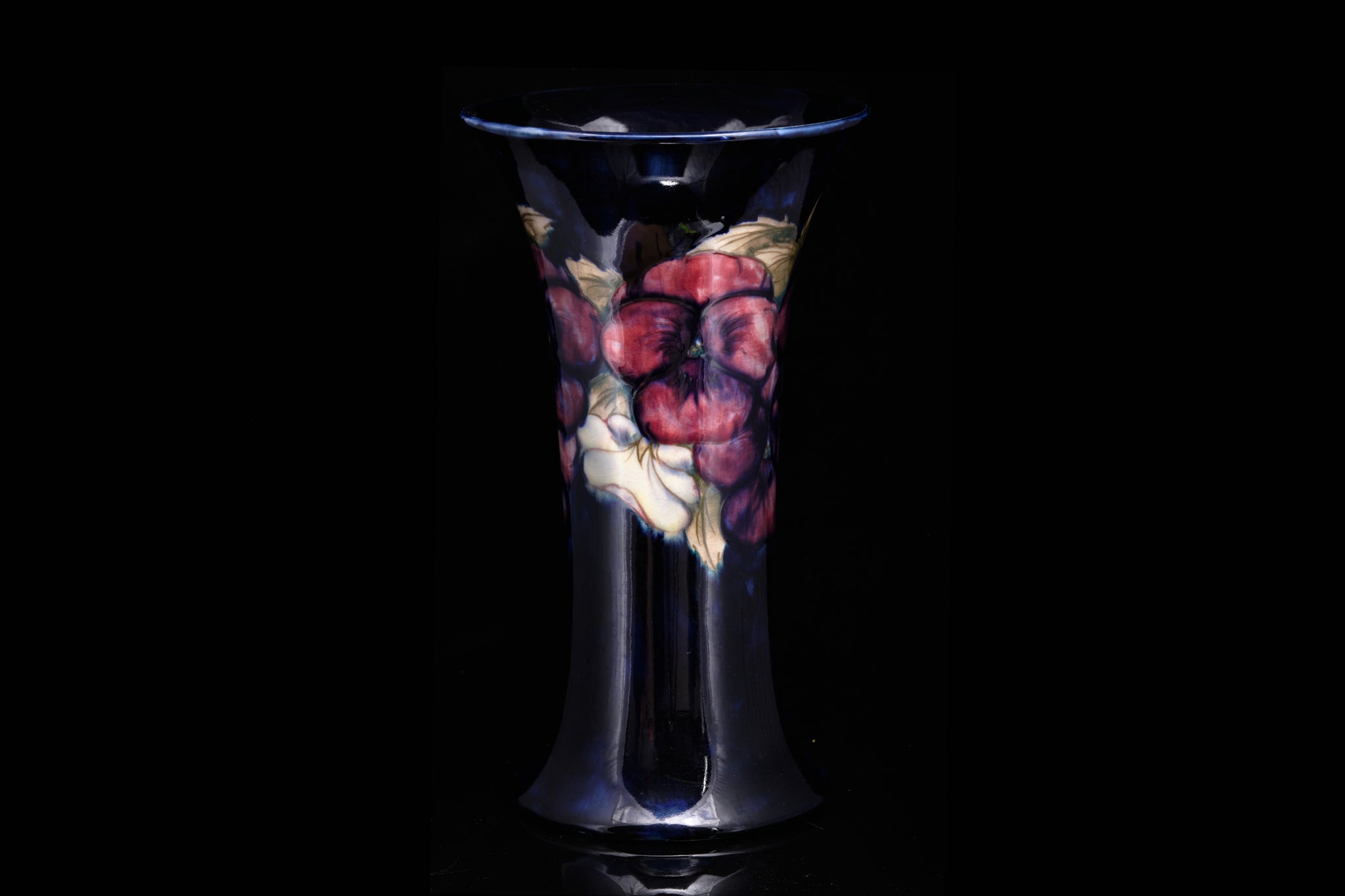 Edwardian William Moorcroft "Pansy" Vase.