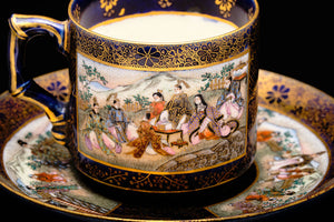 Satsuma "Meiji Period" Cup and Saucer.