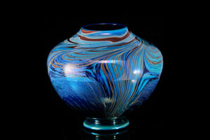 Contemporary Art Glass Vase by G. Reilly.
