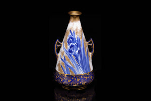 Victorian Royal Doulton Iris Patterned Vase.