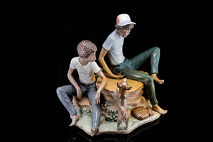 Lladro Boys Playing Dice.